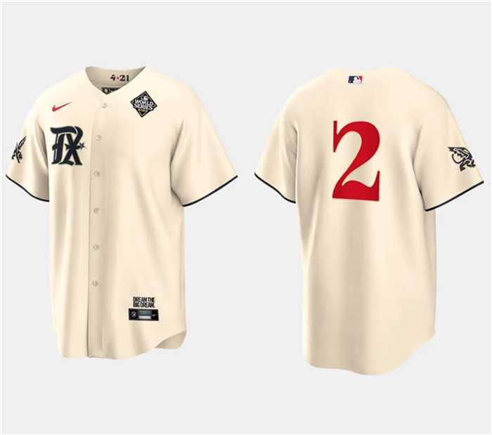 Men's Texas Rangers #2 Marcus Semien Cream 2023 World Series City Connect Stitched Baseball Jersey Dzhi,We sell and wholesale Men's Texas Rangers #2 Marcus Semien Cream 2023 World Series City Connect Stitched Baseball Jersey Dzhi on line form chian!